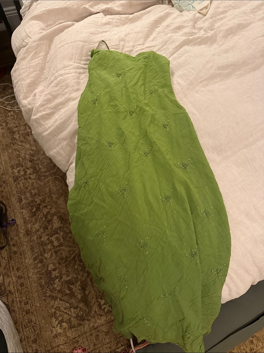 STAUD CASSIE DRESS GARDEN GREEN - Picture 5 of 5